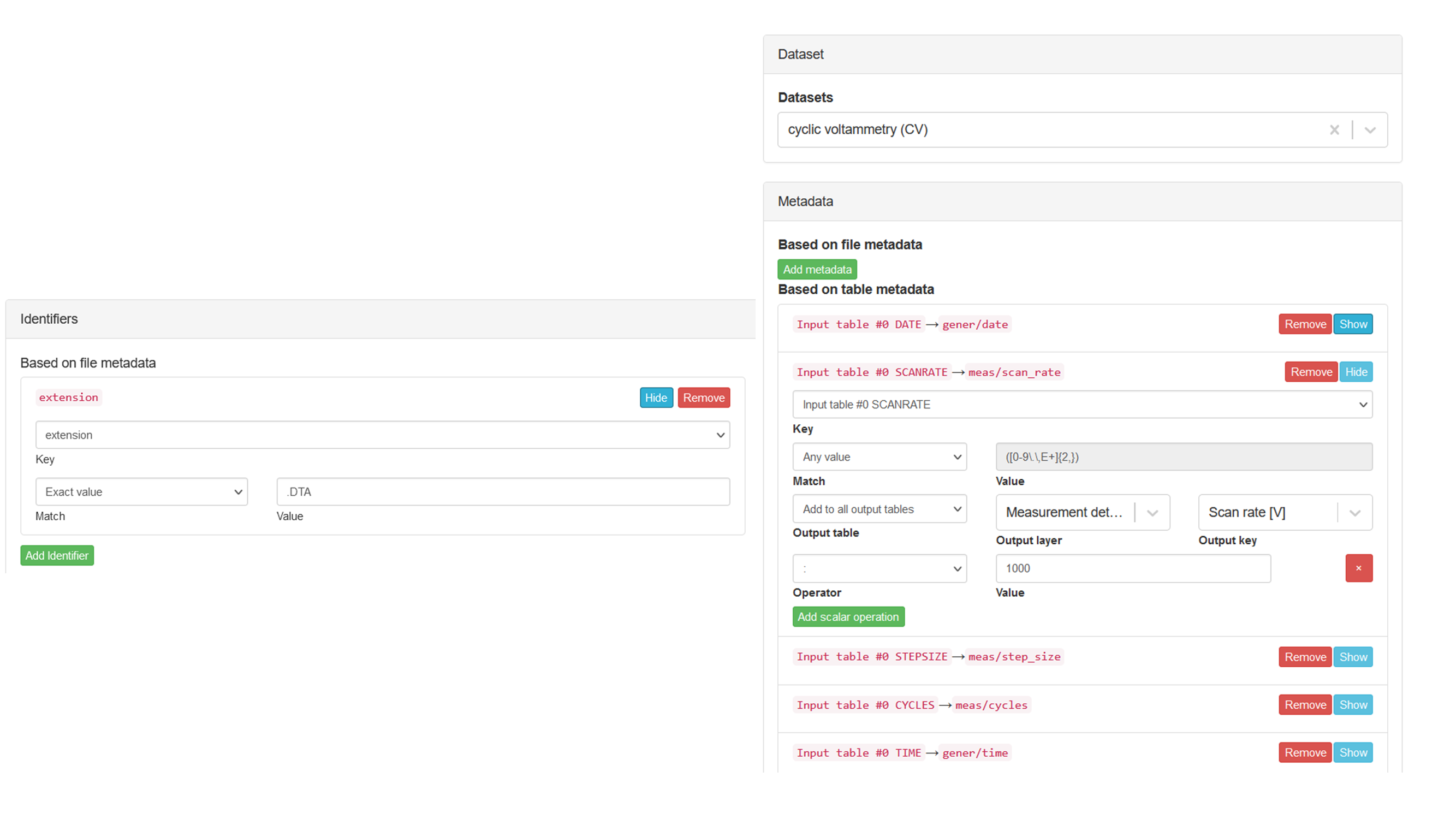 GUI during Metadata extraction