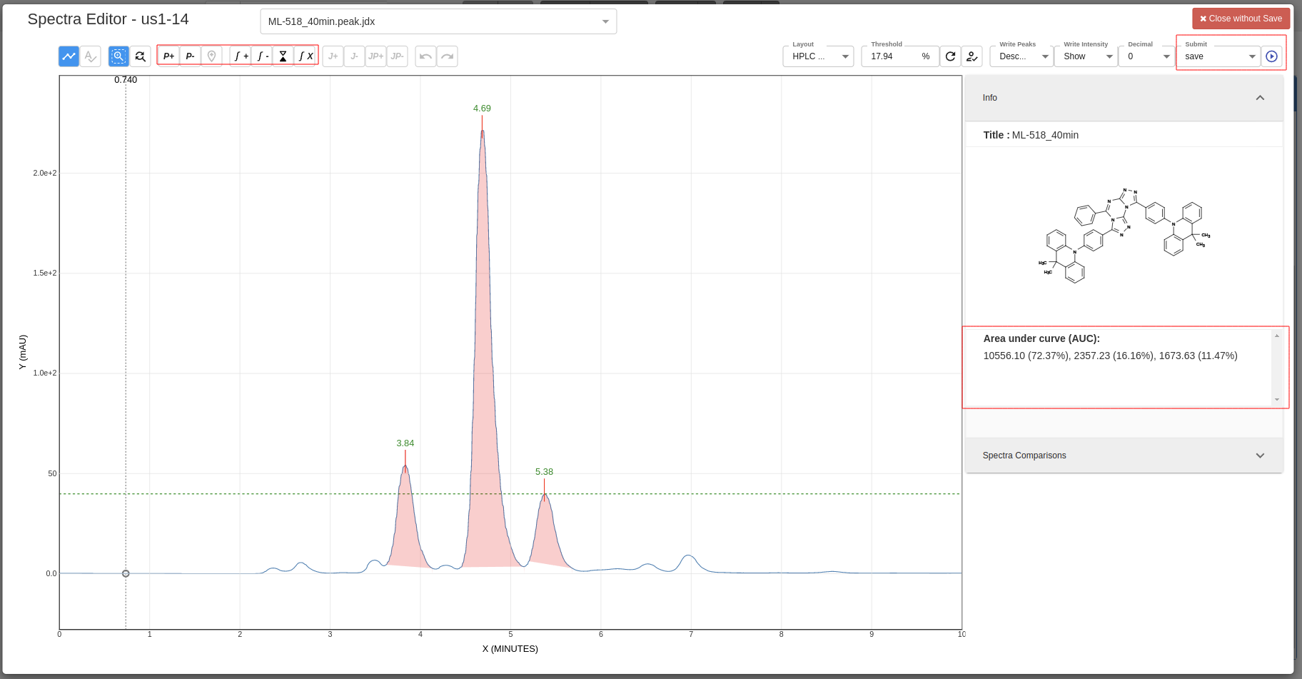 chemspectra toolbar HPLC