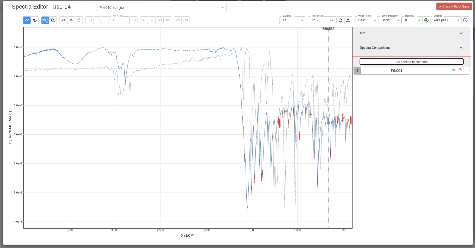 chemspectra IR compare