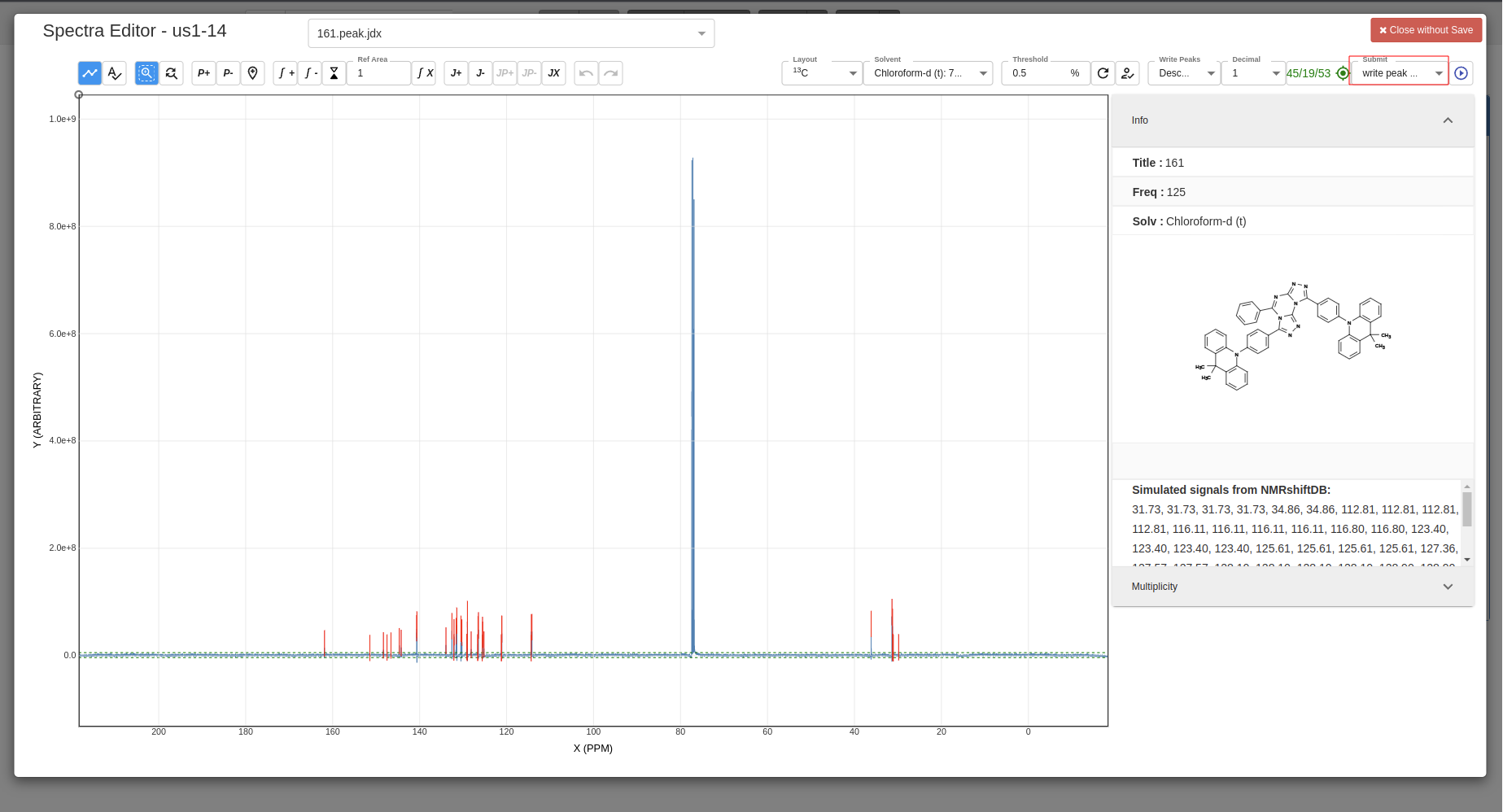 chemspectra type of submit