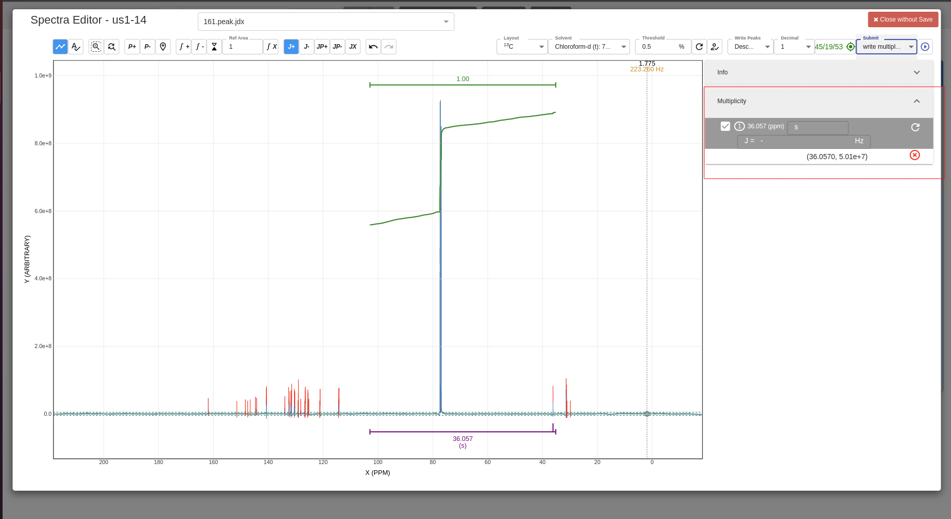 chemspectra multiplicity