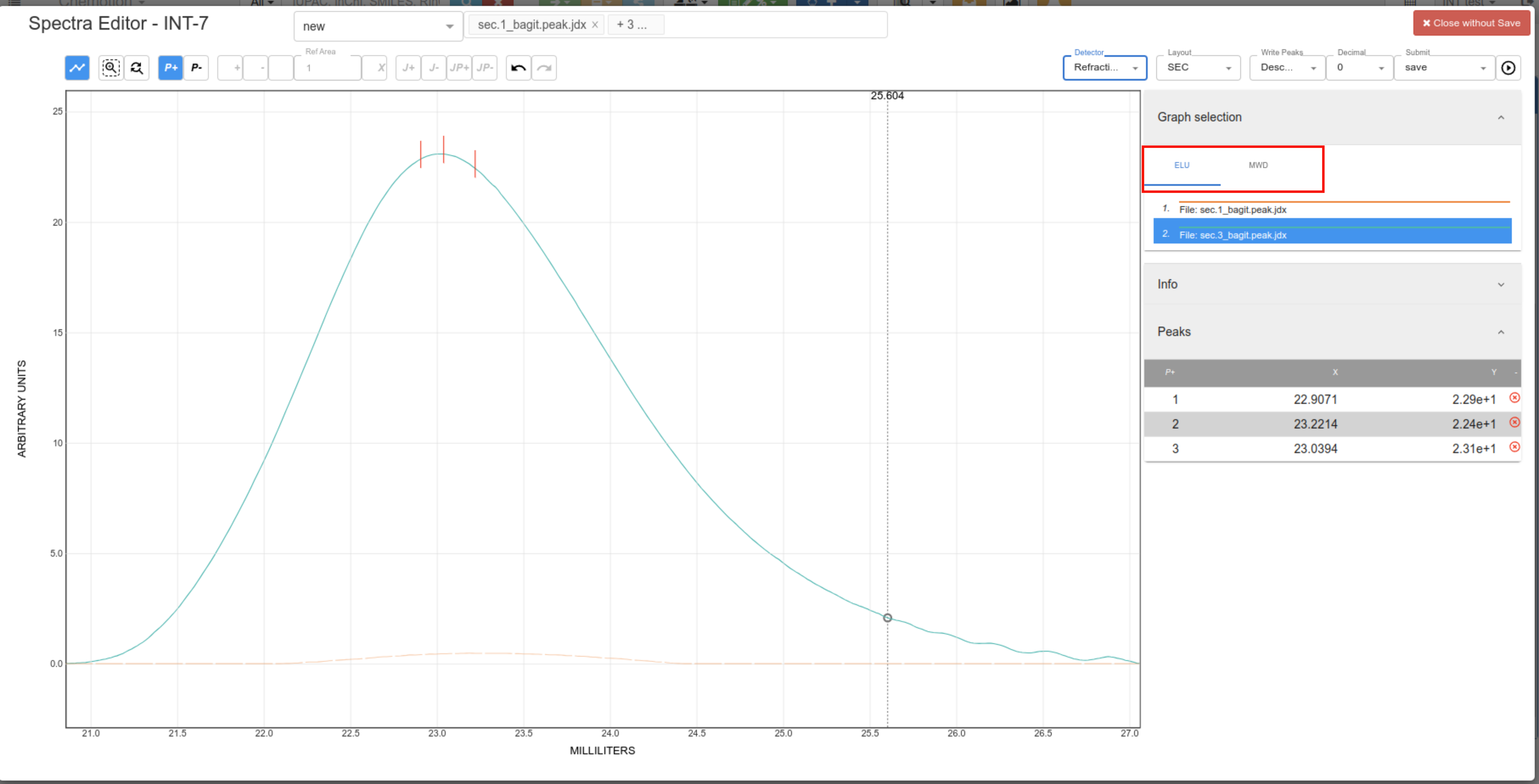 chemspectra select sec sub-layout