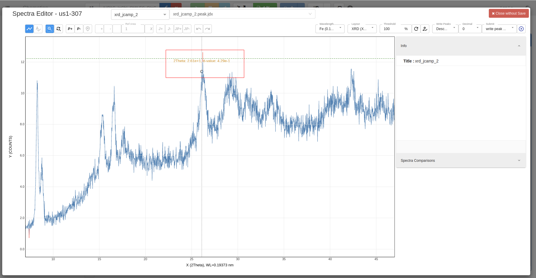 chemspectra hover xrd